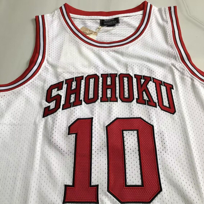 1996-1997 Slam Dunk Hanamichi Sakuragi #7 White Top Quality Dense Embroidery NBA Jersey