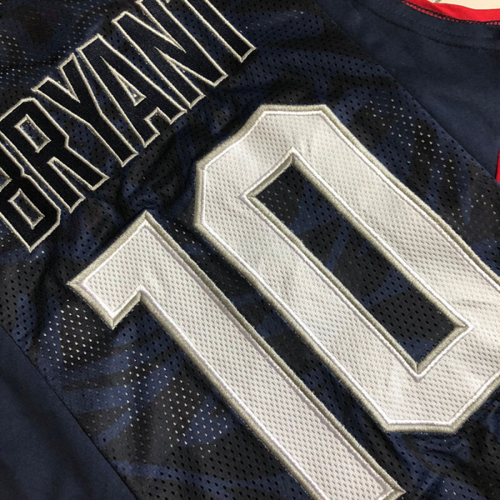 2008 Olympic USA Bryant #10 Blue Top Quality Dense Embroidery NBA Jersey