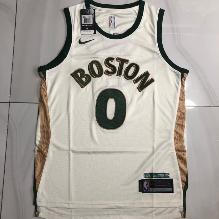 2024 Celtic Tatum #0 White City Version Top Quality Dense Embroidery NBA Jersey