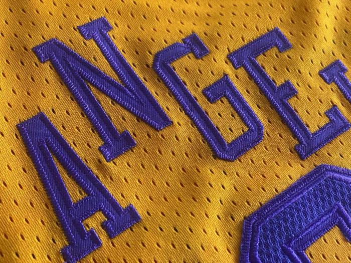 Worldwide Respect Lakers Bogeda #06 Top Quality Dense Embroidery NBA Jersey