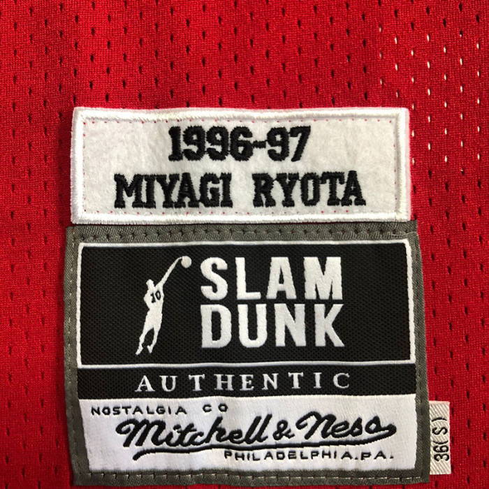 1996-1997 Slam Dunk Miyagi Ryota #7 Red Top Quality Dense Embroidery NBA Jersey