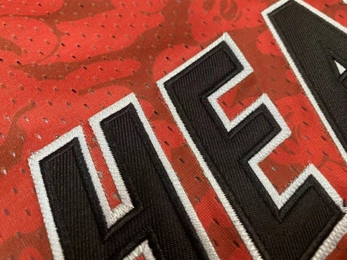 1993 M&N Heat BAPE #93 Retro Top Quality Dense Embroidery NBA Jersey