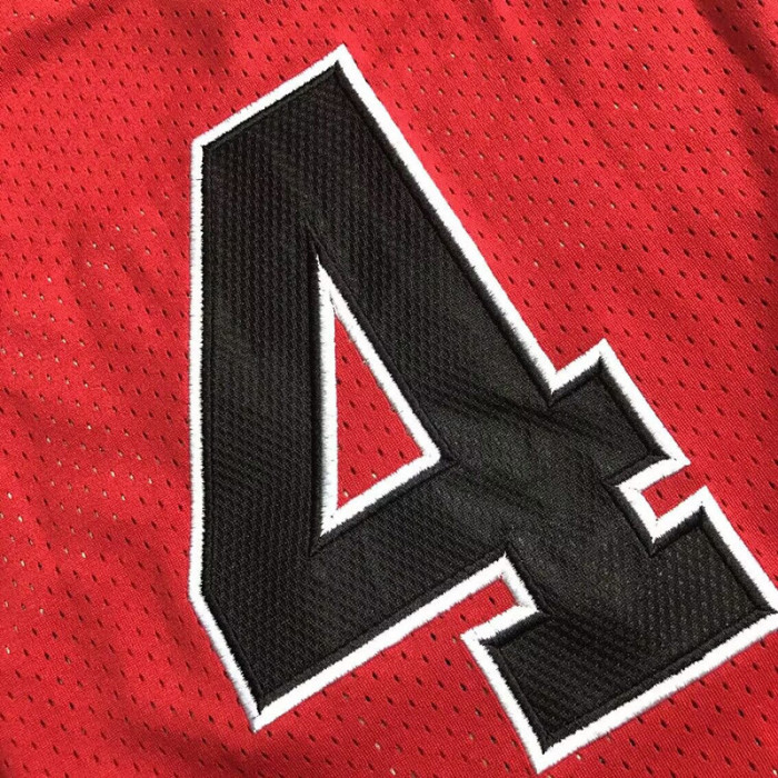 1996-1997 Slam Dunk Takeshi Akagi #4 Red Top Quality Dense Embroidery NBA Jersey