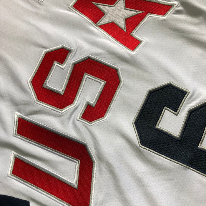 2008 Olympic USA James #6 White Top Quality Dense Embroidery NBA Jersey