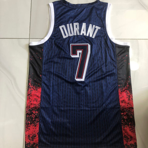 2024 Olympic USA Durant #7 Blue Top Quality Dense Embroidery NBA Jersey