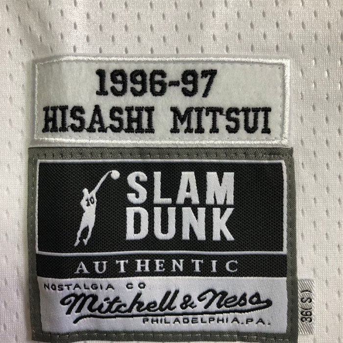 1996-1997 Slam Dunk HISASHI MITSUT #14 White Top Quality Dense Embroidery NBA Jersey