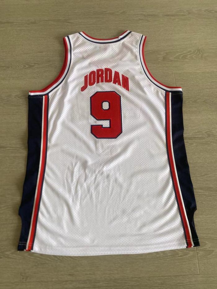 1992 M&N Olympic Games Jordan #9 Retro Top Quality Dense Embroidery NBA Jersey