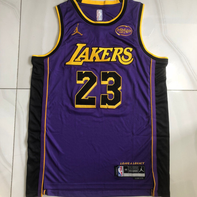 2025 Lakers James #23 Purple Top Quality Dense Embroidery NBA Jersey