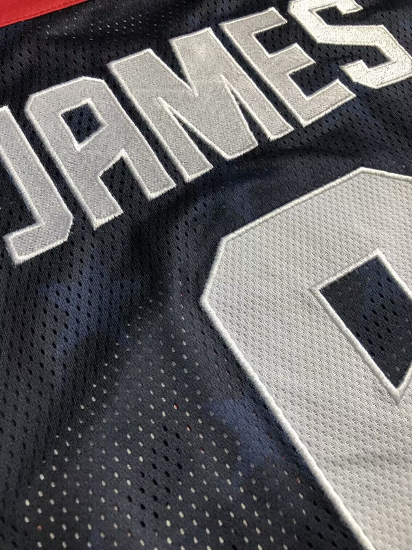 2012 Olympic USA James #6 Blue Top Quality Dense Embroidery NBA Jersey