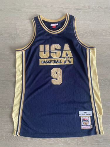 1992 M&N Olympic Games Jordan #9 Retro Top Quality Dense Embroidery NBA Jersey