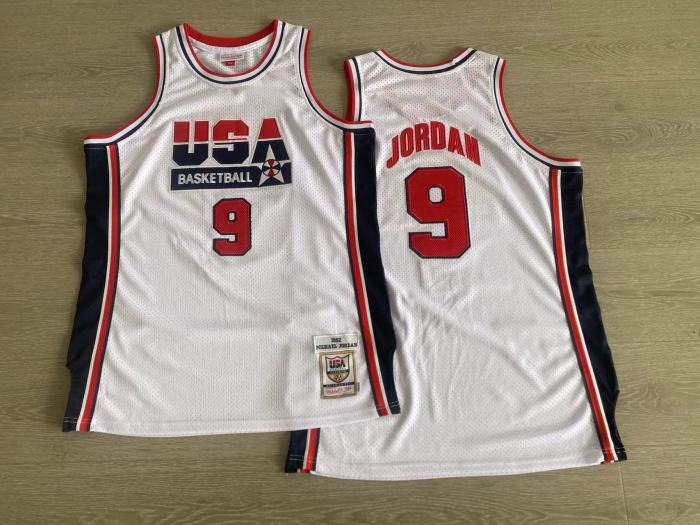 1992 M&N Olympic Games Jordan #9 Retro Top Quality Dense Embroidery NBA Jersey