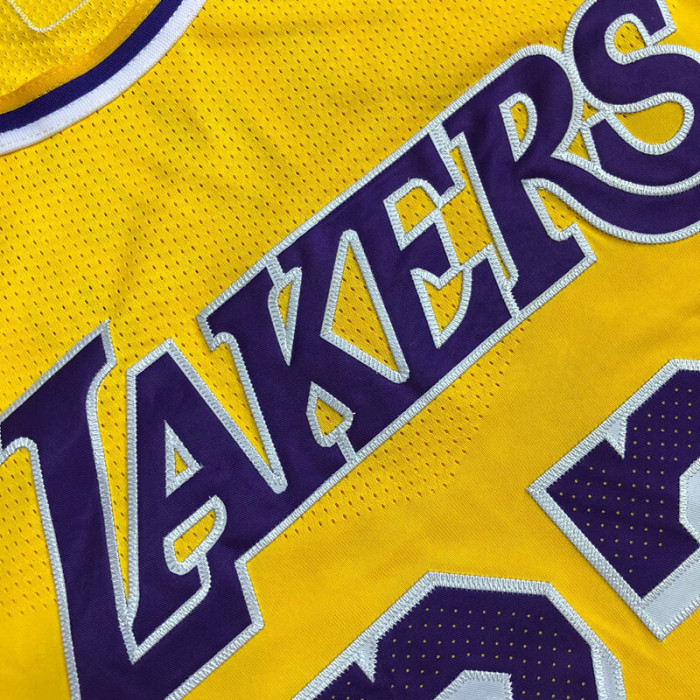Lakers James #23 Yellow AU Player Edition Top Quality Dense Embroidery NBA Jersey