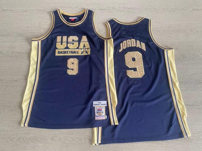 1992 M&N Olympic Games Jordan #9 Retro Top Quality Dense Embroidery NBA Jersey