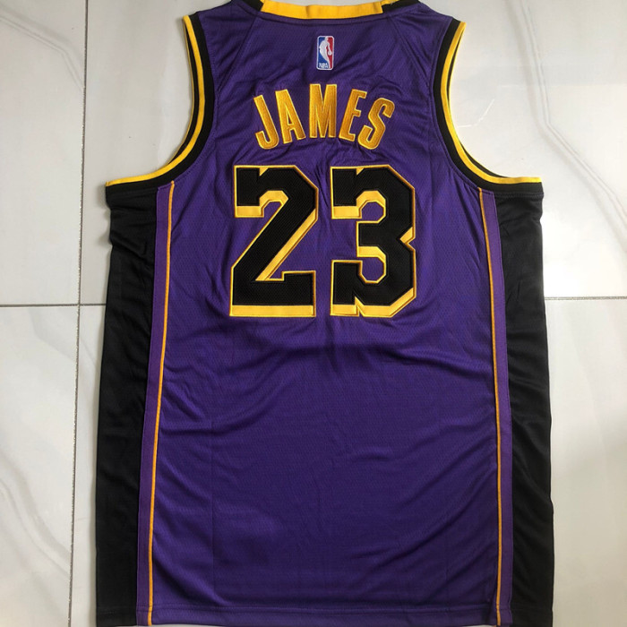 2025 Lakers James #23 Purple Top Quality Dense Embroidery NBA Jersey