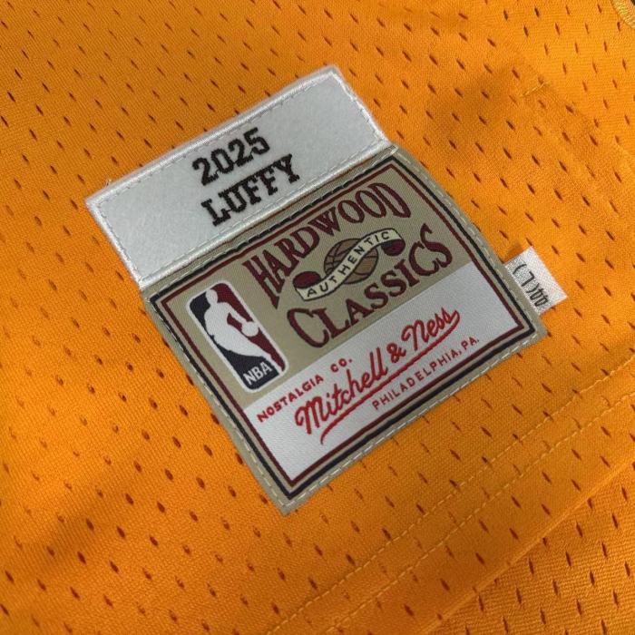 2025 M&N Lakers Luffy #5656 Retro Top Quality Dense Embroidery NBA Jersey