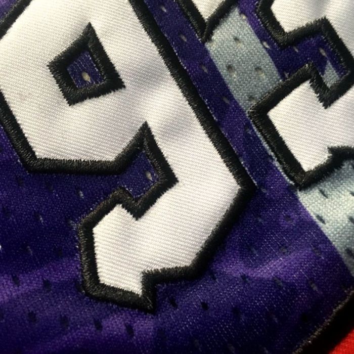 1998-1999 M&N Raptors BAPE #93 Retro Top Quality Dense Embroidery NBA Jersey