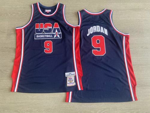 1992 M&N Olympic Games Jordan #9 Retro Top Quality Dense Embroidery NBA Jersey