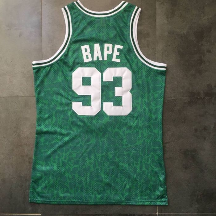 1995-1996 M&N Celtics BAPE #93 Retro Top Quality Dense Embroidery NBA Jersey