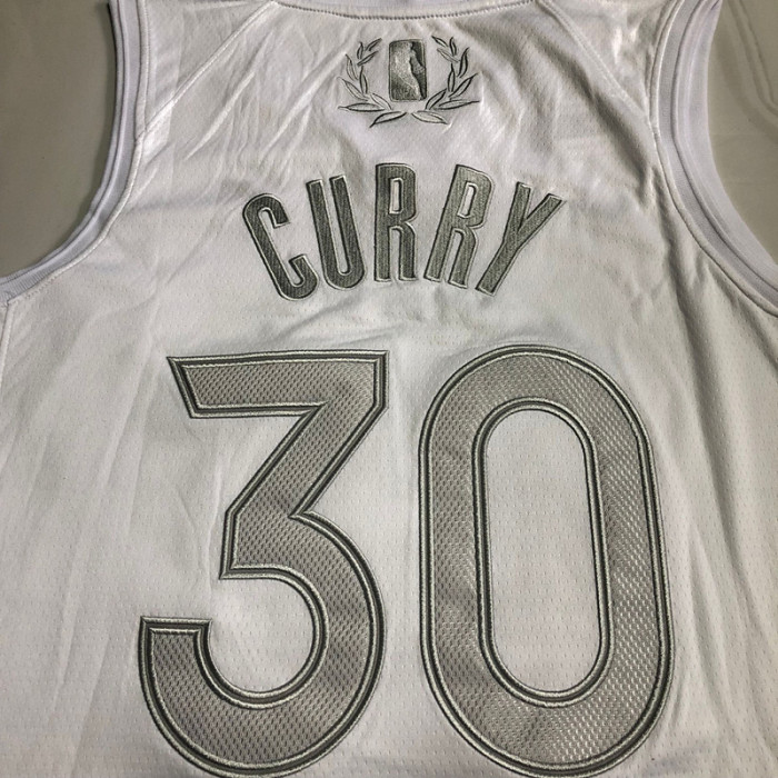 Warriors Curry #30 MVP White Top Quality Dense Embroidery NBA Jersey