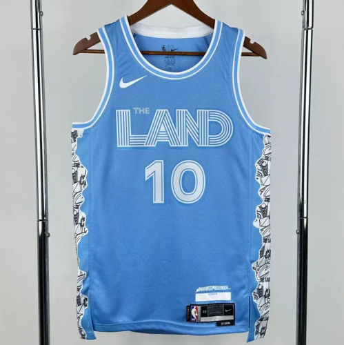 24-25 Cleveland Cavaliers GARLAND #10 Light blue City Edition Top Quality Hot Pressing NBA Jersey