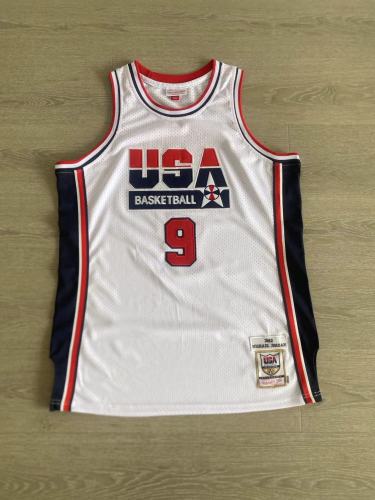 1992 M&N Olympic Games Jordan #9 Retro Top Quality Dense Embroidery NBA Jersey