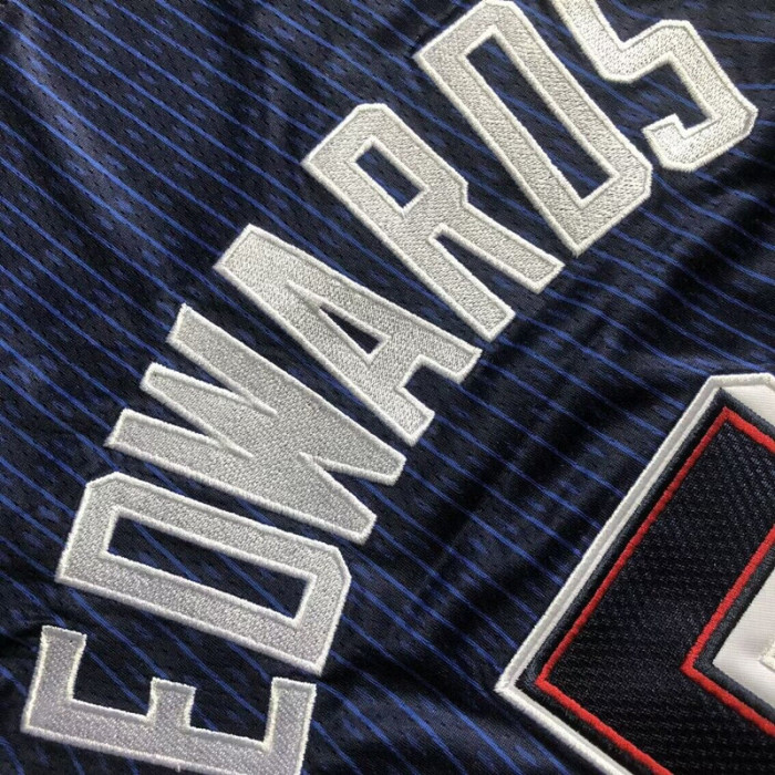 2024 Olympic USA Edwards #5 Blue Top Quality Dense Embroidery NBA Jersey