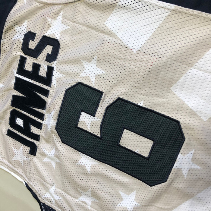 2012 Olympic USA James #6 White Top Quality Dense Embroidery NBA Jersey