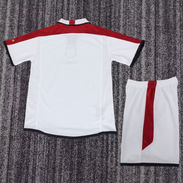 2004 England Home Kids Retro Soccer Jersey