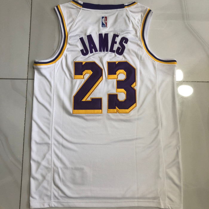 2025 Lakers James #23 White Top Quality Dense Embroidery NBA Jersey