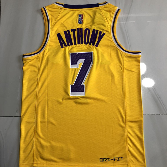 Lakers Anthony #7 75th Anniversary Diamond Edition Top Quality Dense Embroidery NBA Jersey