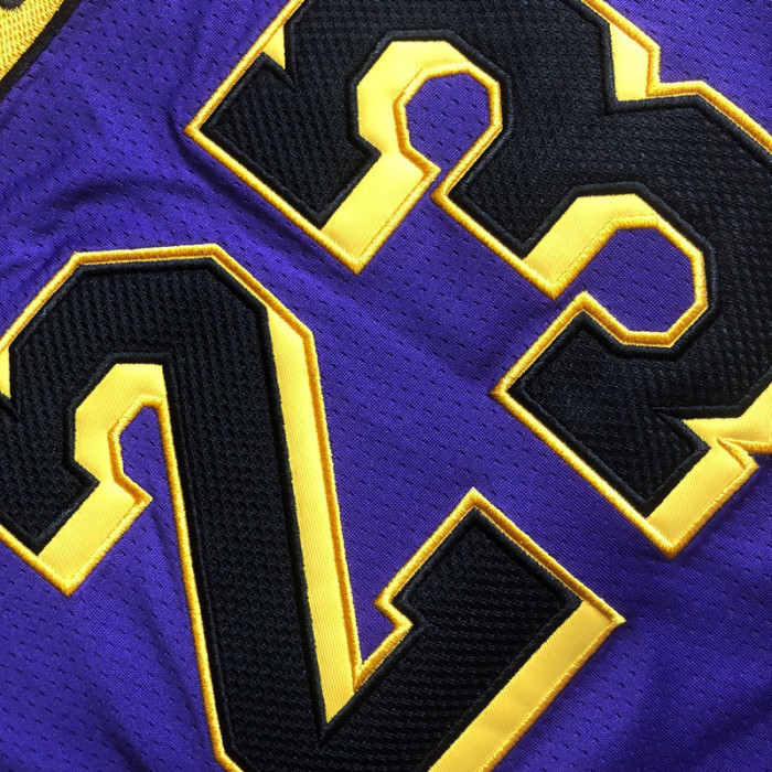 2025 Lakers James #23 Purple Top Quality Dense Embroidery NBA Jersey