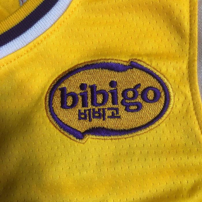 2025 Lakers Doncic #77 Yellow Top Quality Dense Embroidery NBA Jersey