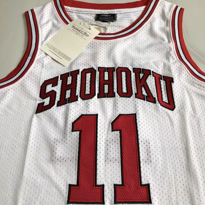 1996-1997 Slam Dunk KAEDE RUKAWA #11 White Top Quality Dense Embroidery NBA Jersey