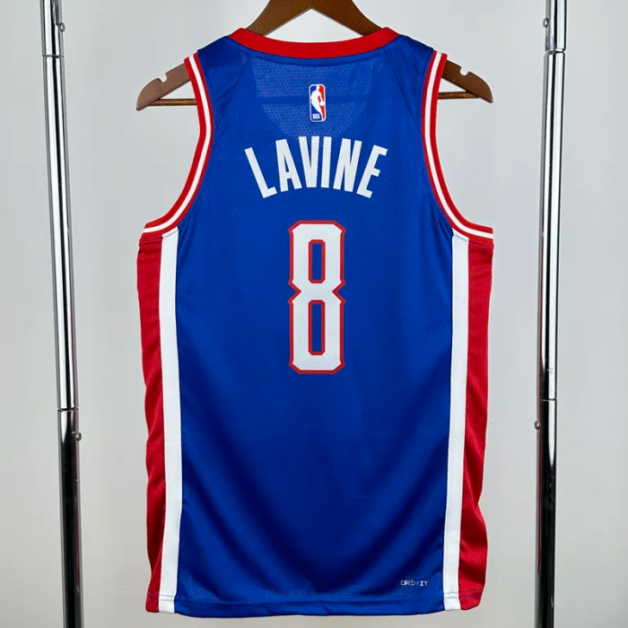24-25 Kings LAVINE #8 Blue City Edition Top Quality Hot Pressing NBA Jersey