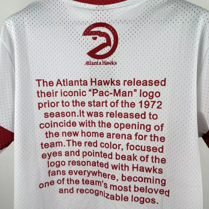 2026 Hawks White Retro High Quality Casual T-Shirt #MN