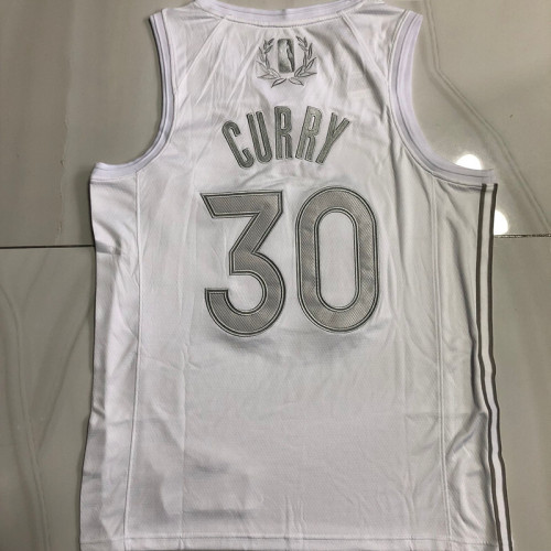 Warriors Curry #30 MVP White Top Quality Dense Embroidery NBA Jersey