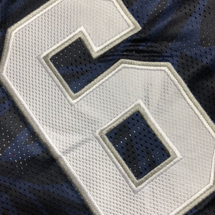 2008 Olympic USA James #6 Blue Top Quality Dense Embroidery NBA Jersey