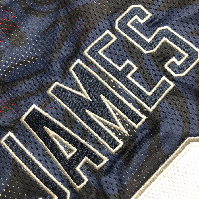 2008 Olympic USA James #6 Blue Top Quality Dense Embroidery NBA Jersey