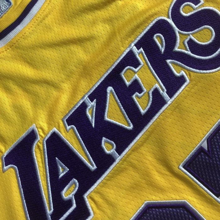 2025 Lakers James #23 Yellow Top Quality Dense Embroidery NBA Jersey