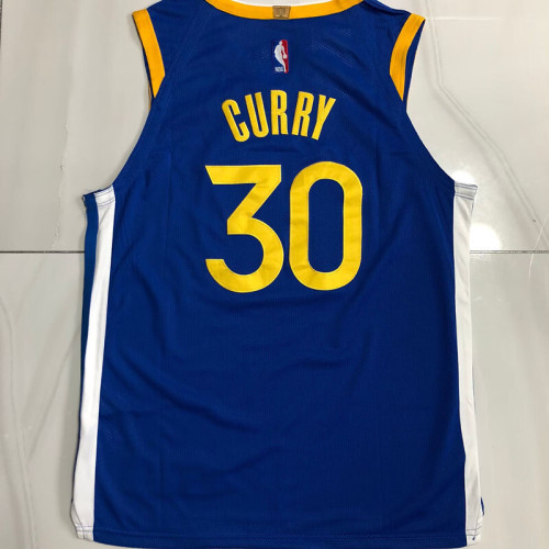 Warriors Curry #30 AU Player Edition Blue Top Quality Dense Embroidery NBA Jersey