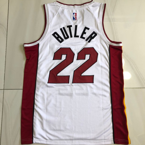 Heat Butler #22 White Top Quality Dense Embroidery NBA Jersey