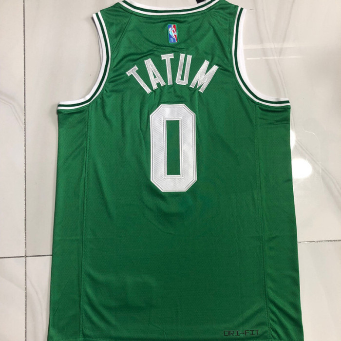Celtic Tatum #0 Green 75th anniversary Top Quality Dense Embroidery NBA Jersey