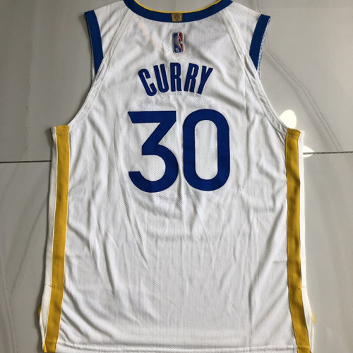 Warriors Curry #30 AU Player Edition White Top Quality Dense Embroidery NBA Jersey