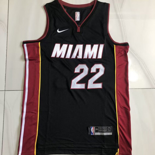 Heat Butler #22 Black Top Quality Dense Embroidery NBA Jersey