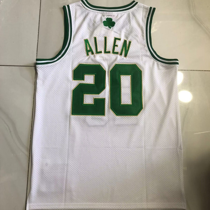 2007-2008 M&N Celtics Allen #20 White Top Quality Dense Embroidery NBA Jersey