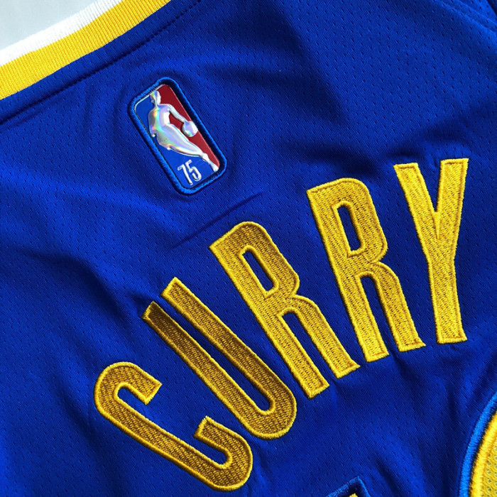 Warriors Curry #30 75th anniversary Retro Top Quality Dense Embroidery NBA Jersey
