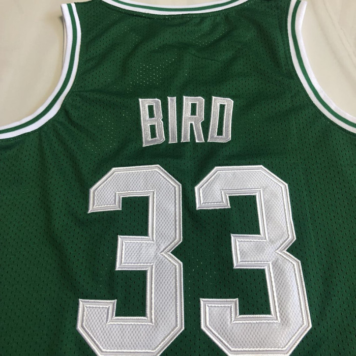 1985-1986 M&N Celtics Bird #33 Green RetroTop Quality Dense Embroidery NBA Jersey