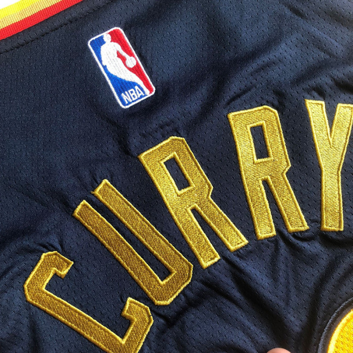 2025 Warriors Curry #30 City Version Deep Blue Top Quality Dense Embroidery NBA Jersey