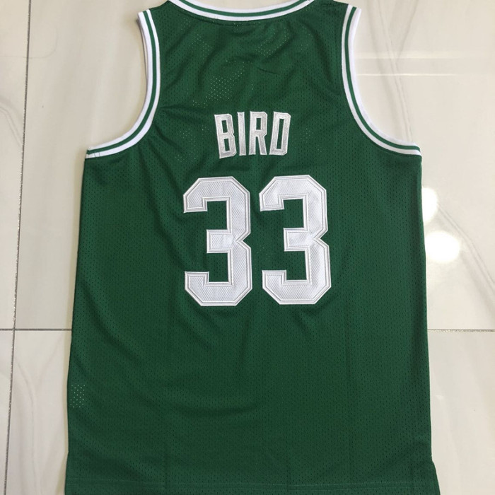 1985-1986 M&N Celtics Bird #33 Green RetroTop Quality Dense Embroidery NBA Jersey