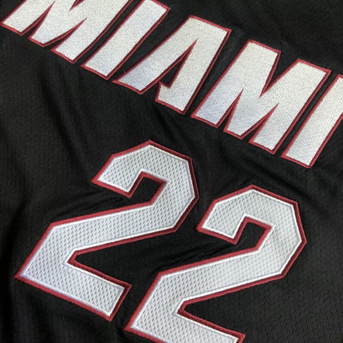 Heat Butler #22 Black Top Quality Dense Embroidery NBA Jersey